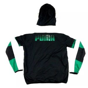 Mens Medium Puma Windbreaker Full Zip Jacket